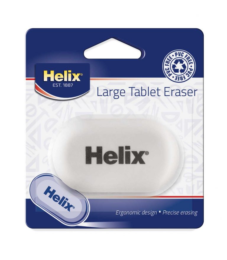 Helix large tablet eraser in packaging