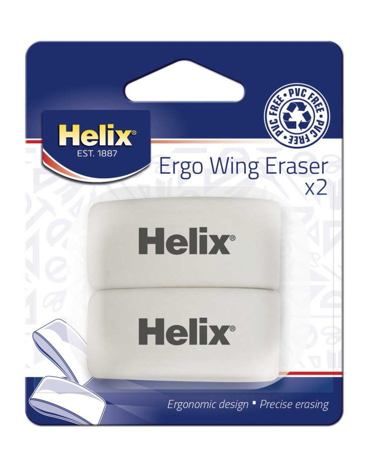 Helix Ergo wing eraser in packaging