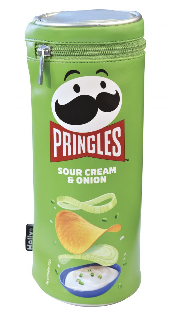 Green pringles pencil case