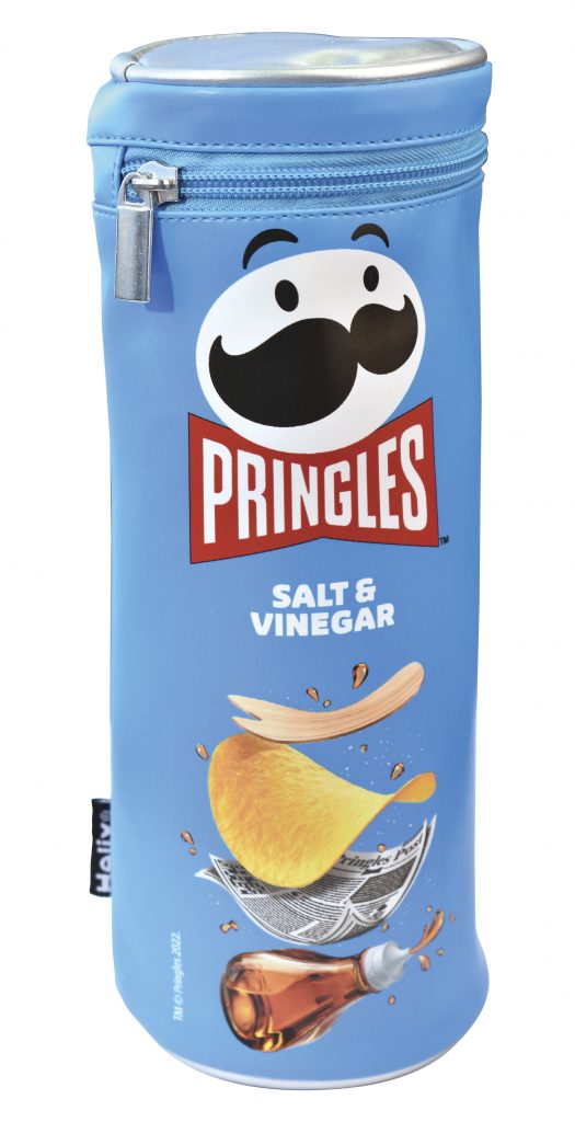 Blue pringles pencil case