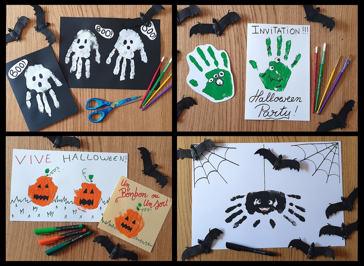 Maped - DIY activity for Halloween - Handprints pictures