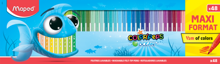 Maped Color'peps Ocean felt tip pens x48 in packaging