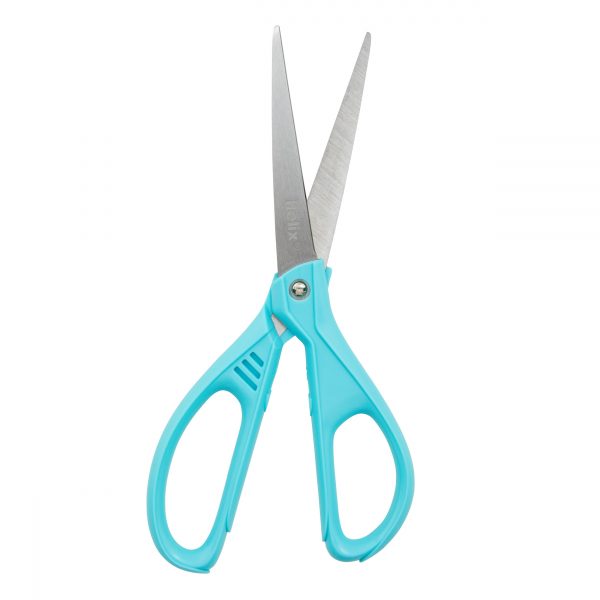 Helix 21cm asymmetrical scissors blades open