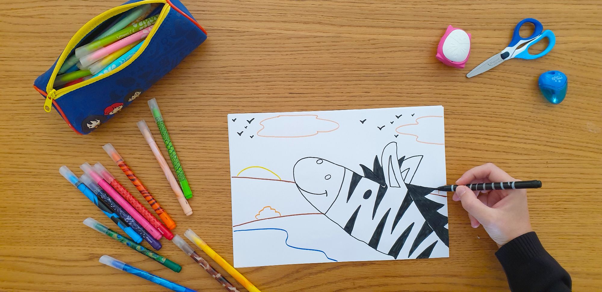 maped creativ activity kids diy drawing tutorial zebra 6