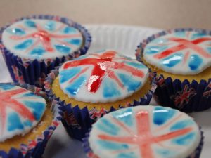 Union Jack cupcakes