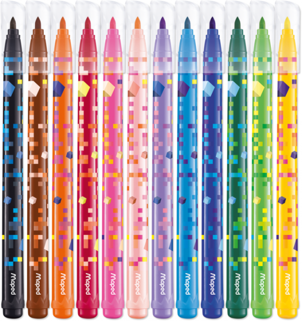 Pixel party felt tip pens