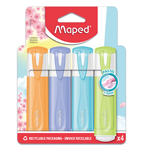 maped pastel highlighters x4