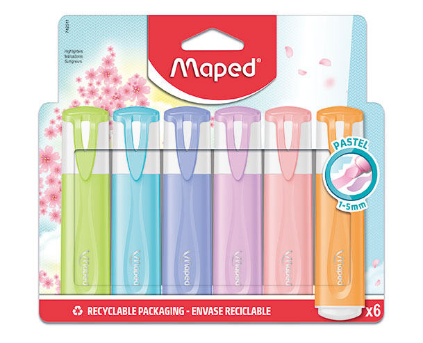 maped pastel highlighters x6