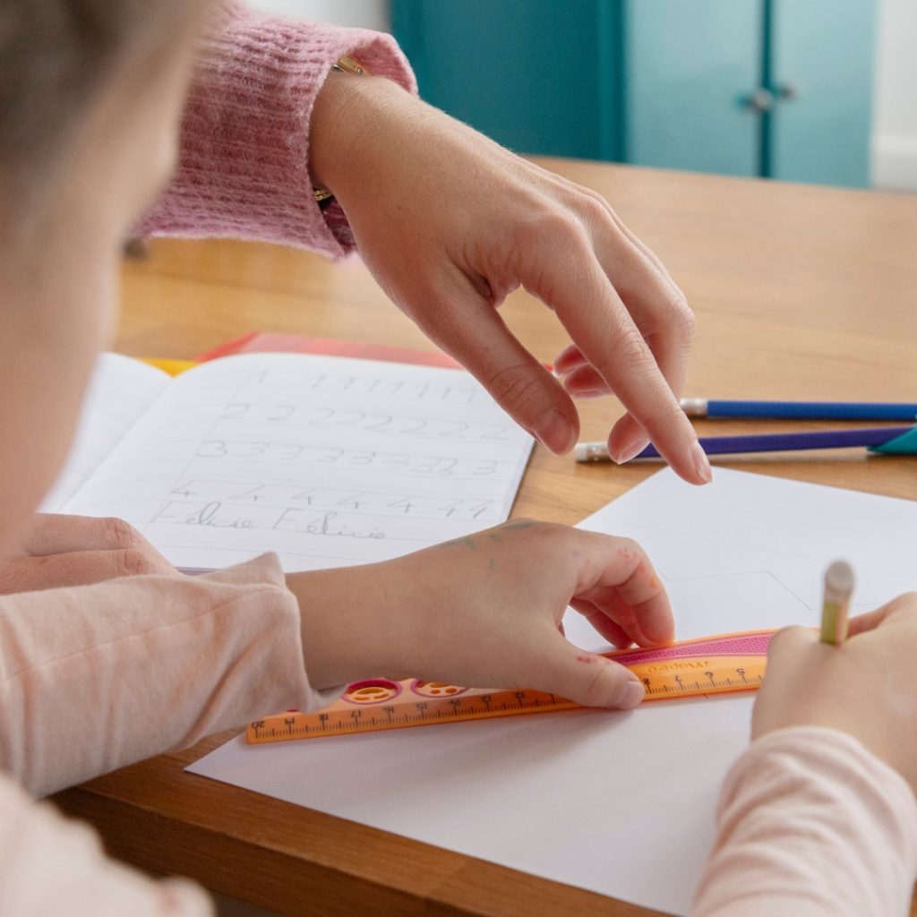 child doing homework