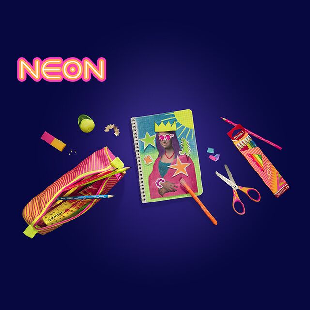 neon stationery range