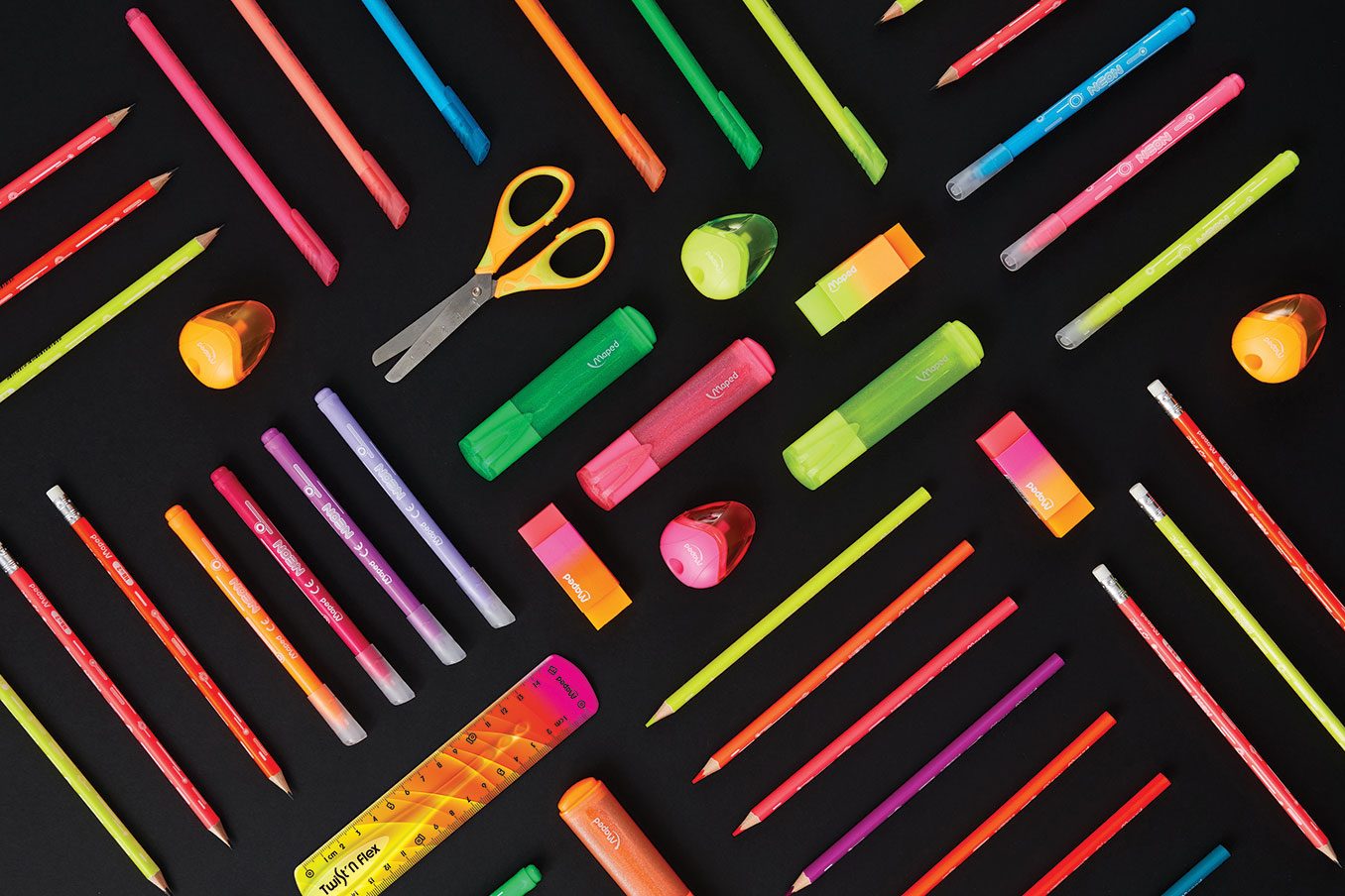 Neon stationery range