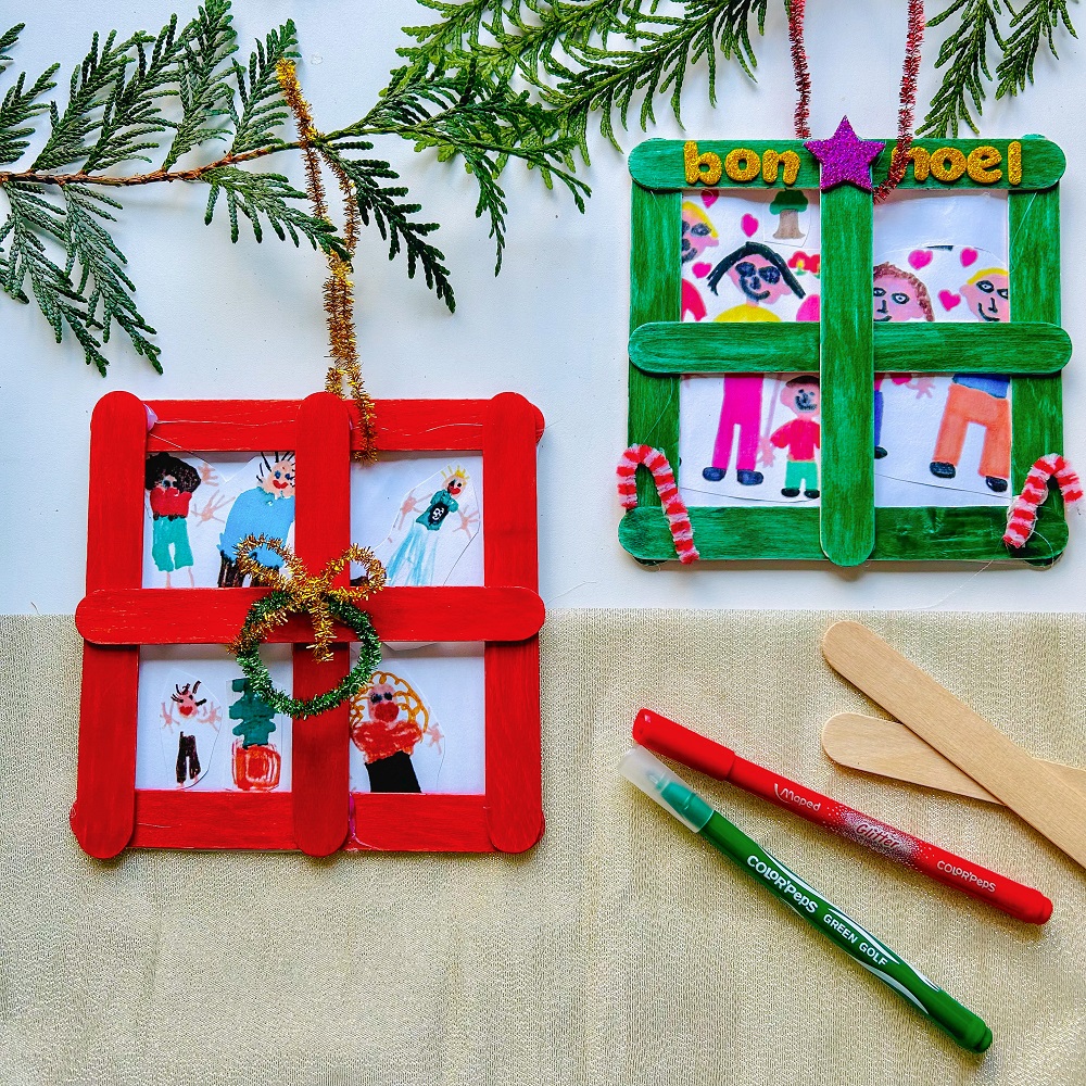 christmas wooden frame ornaments