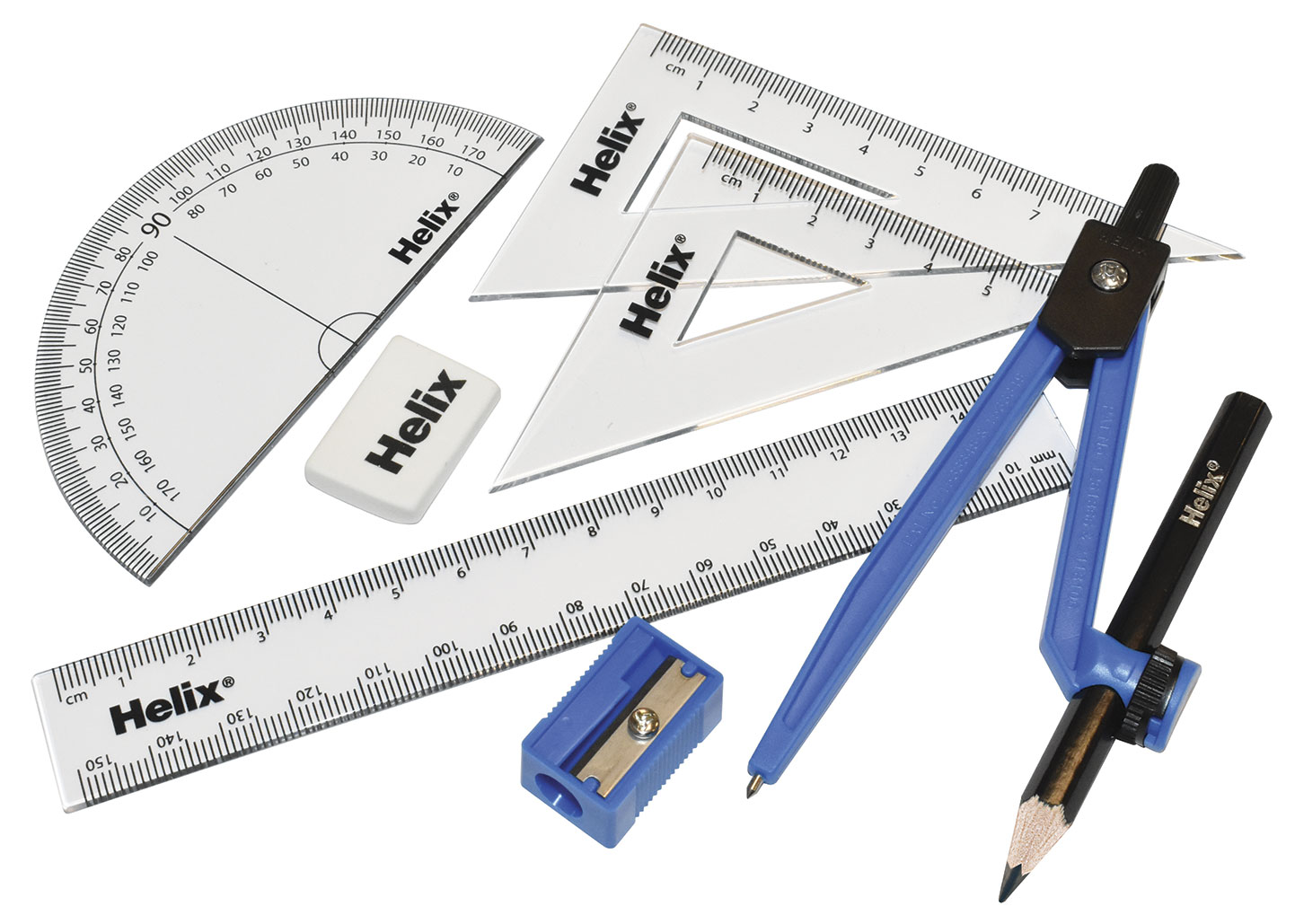 Helix compact maths set out of packaging